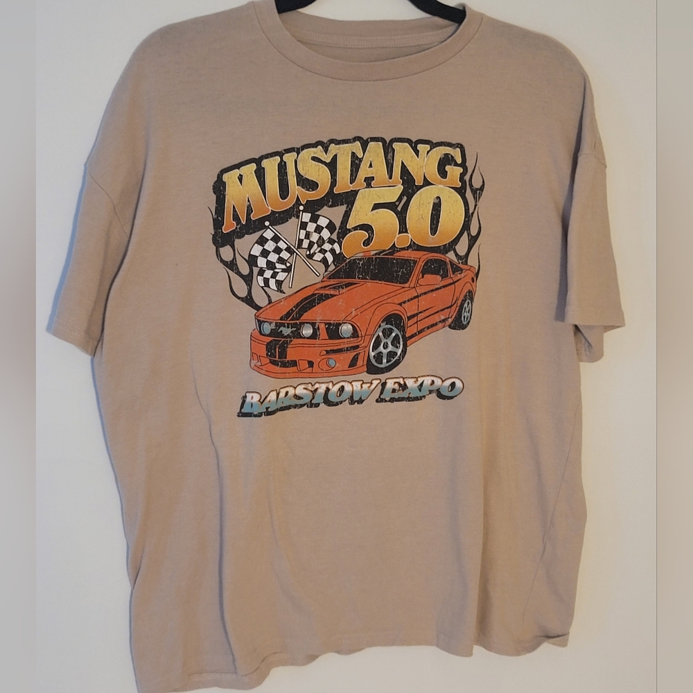 Vintage Y2K T-Shirt Ford Mustang 5.0 Men's M Barstow Expo Distressed
